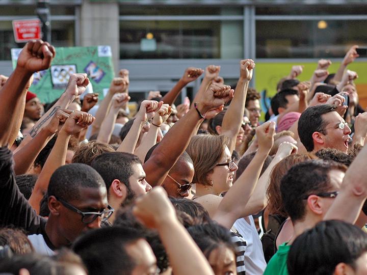 Protesters in New York City rally against the murder of Trayvon Martin