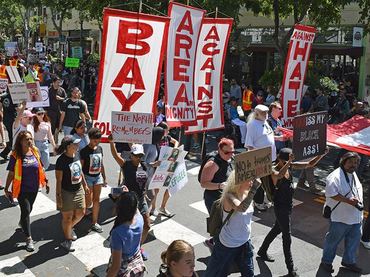 Thousands turned out in Berkeley, California, to counter the far right