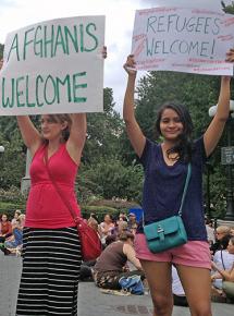 The New York City rally in solidarity with Syrian refugees was part of an international day of action