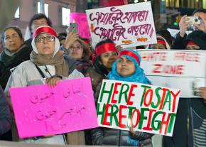 Queens residents gathered in Jackson Heights to declare a hate-free zone