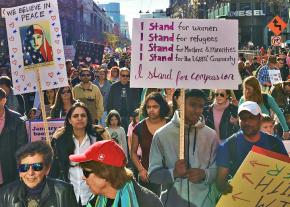 In the streets for the Women's March in San Francisco